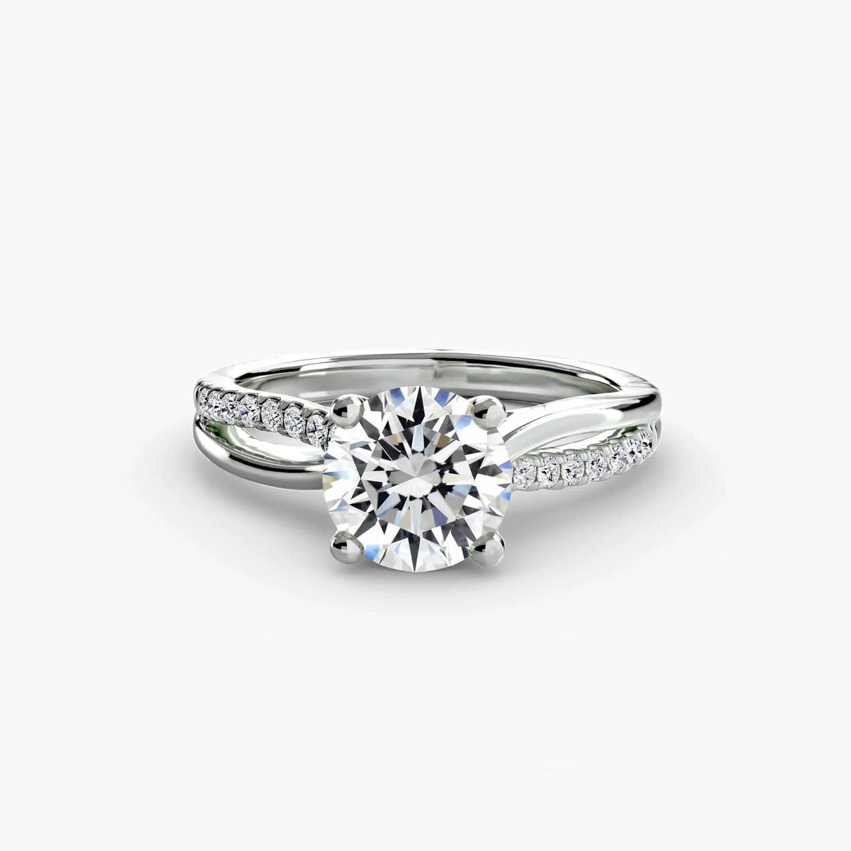 The Split Shank Pavé Solitaire - 4Me1