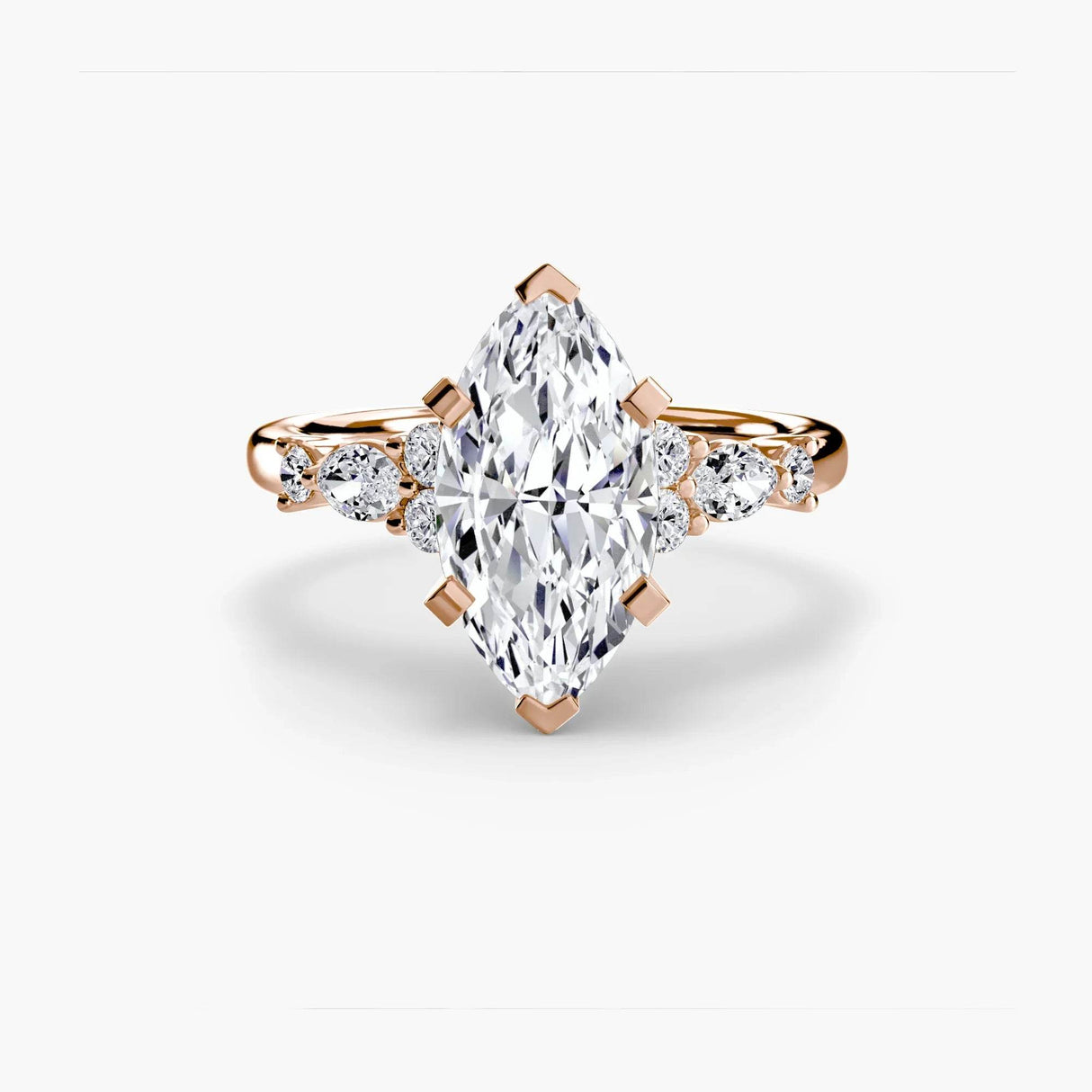 The Floral Accent Solitaire - 4Me1