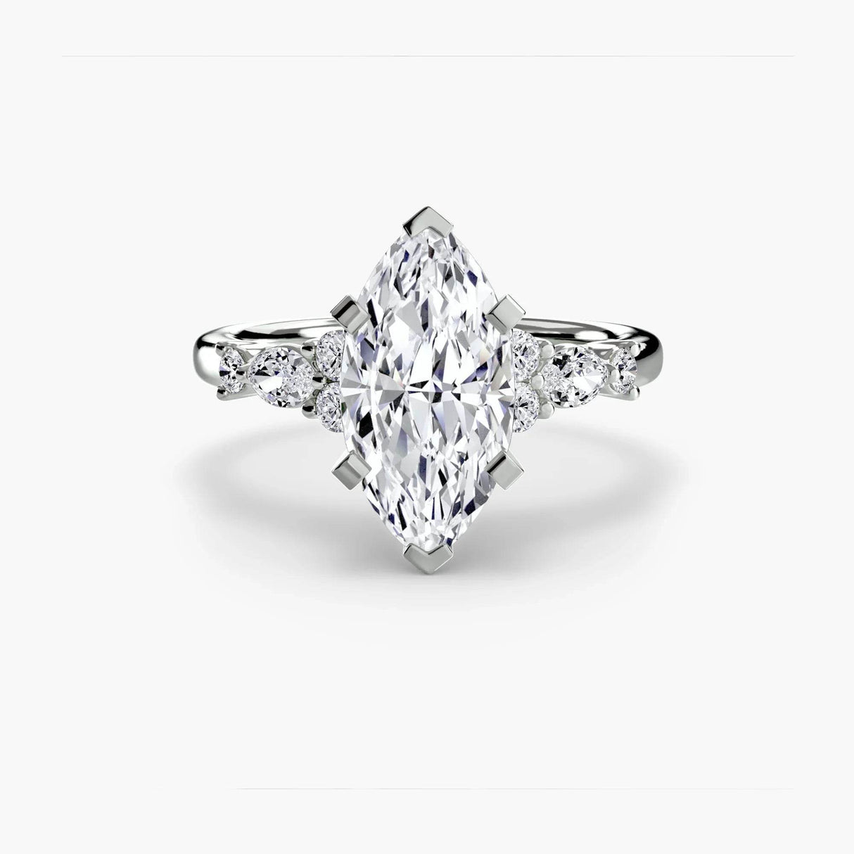 The Floral Accent Solitaire - 4Me1