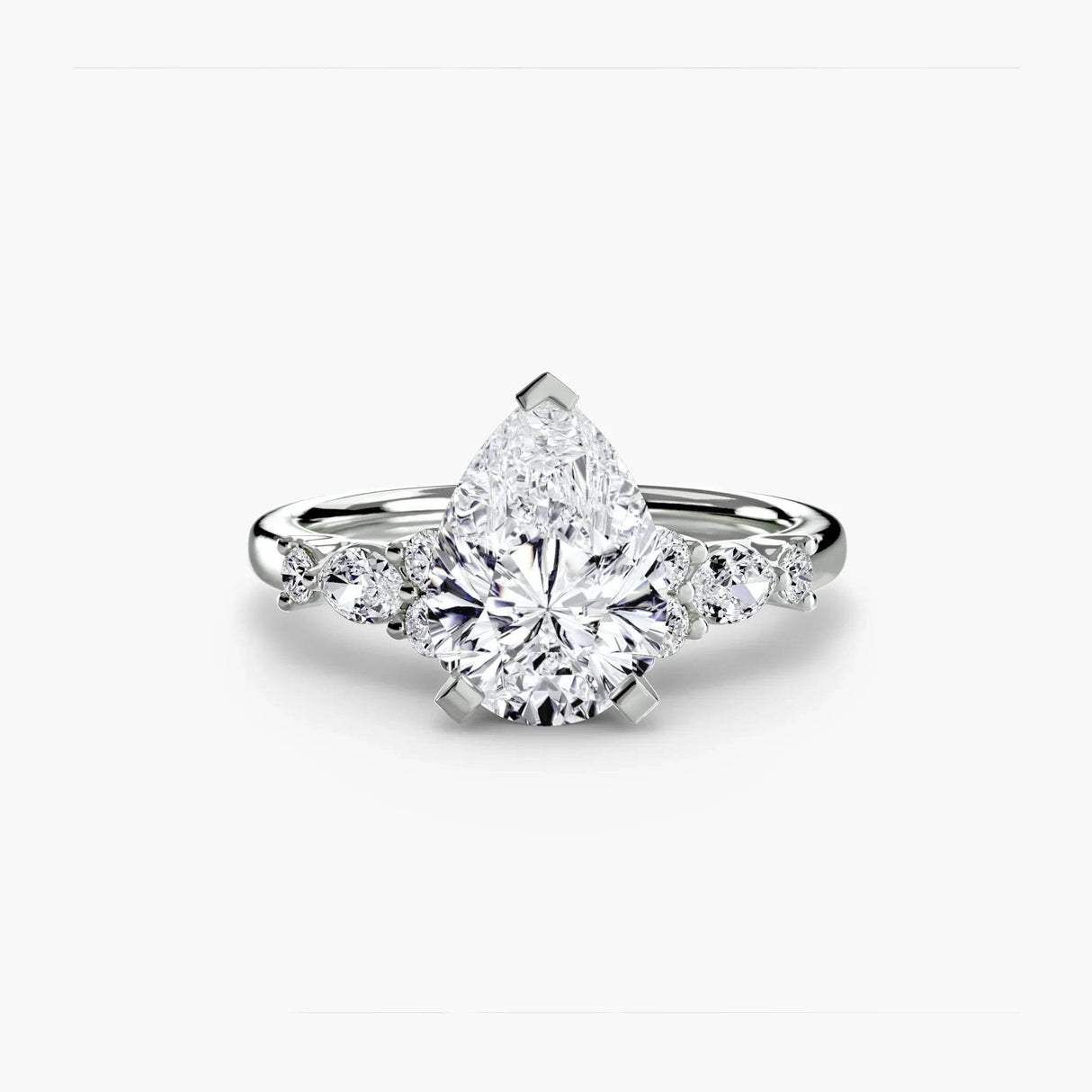 The Floral Accent Solitaire - 4Me1