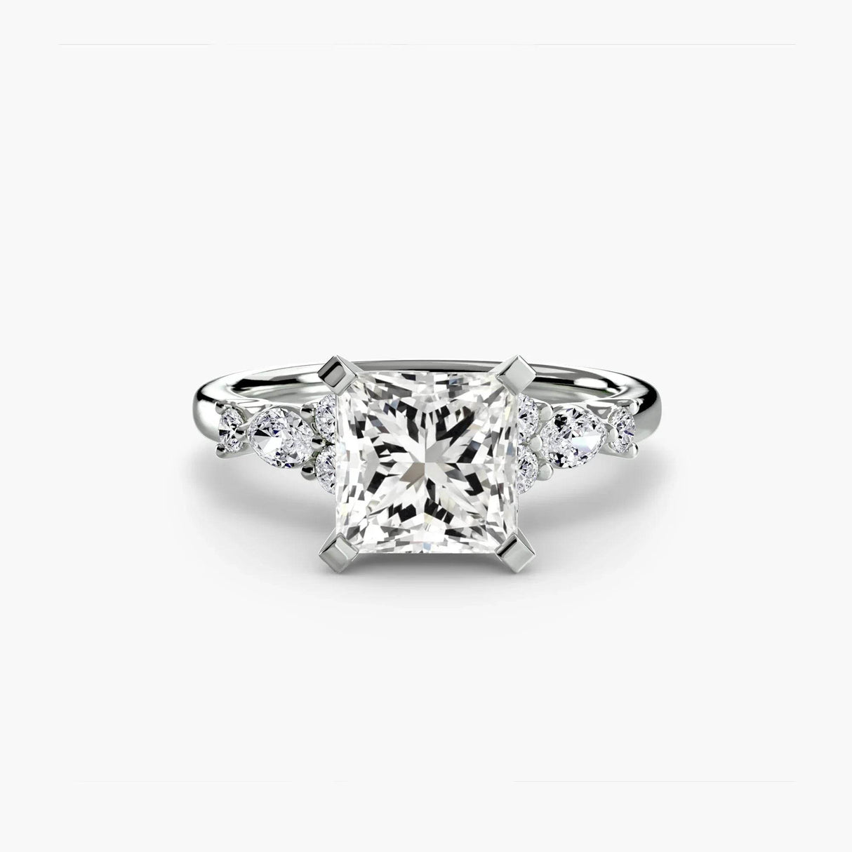 The Floral Accent Solitaire - 4Me1