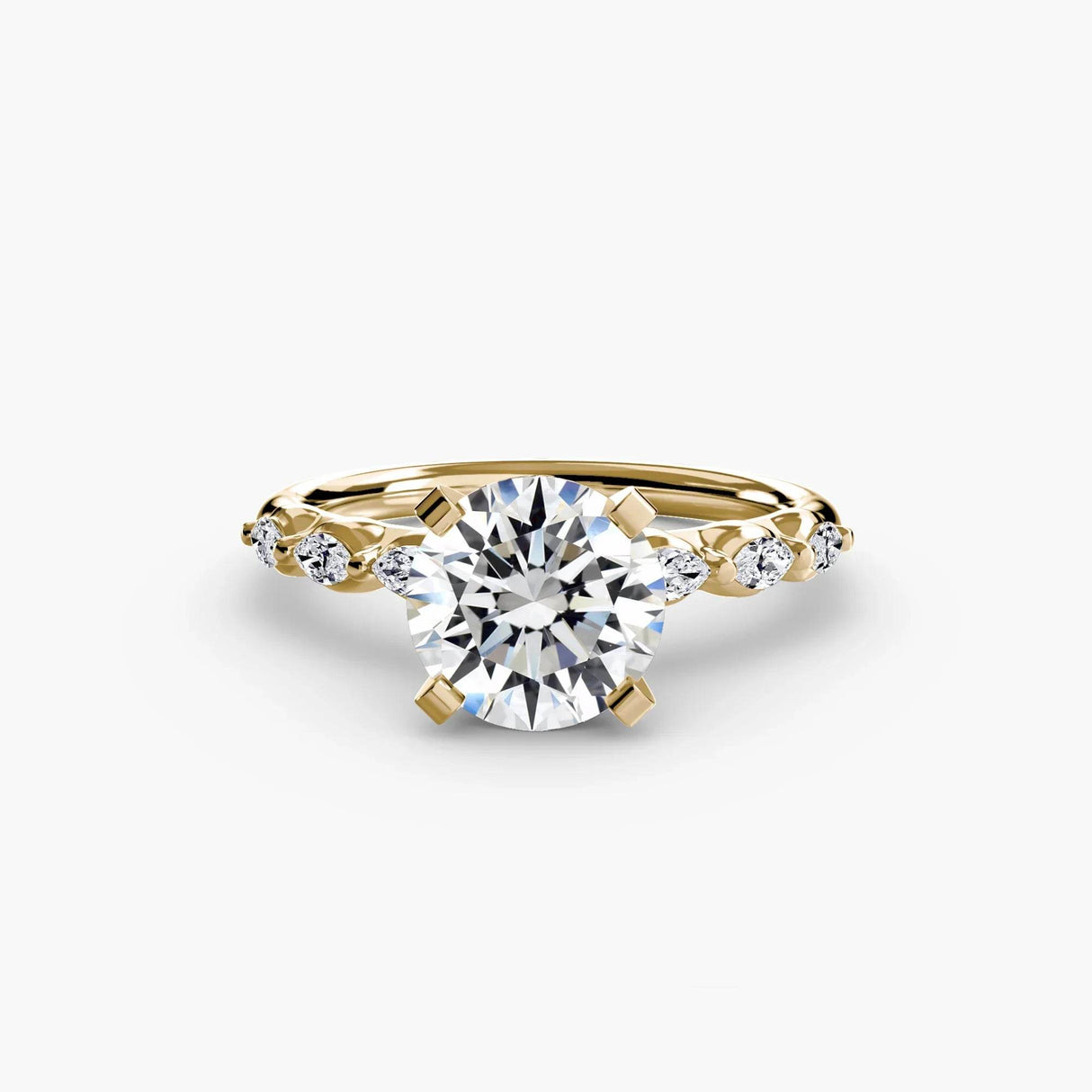 The Floral Accent Solitaire - 4Me1