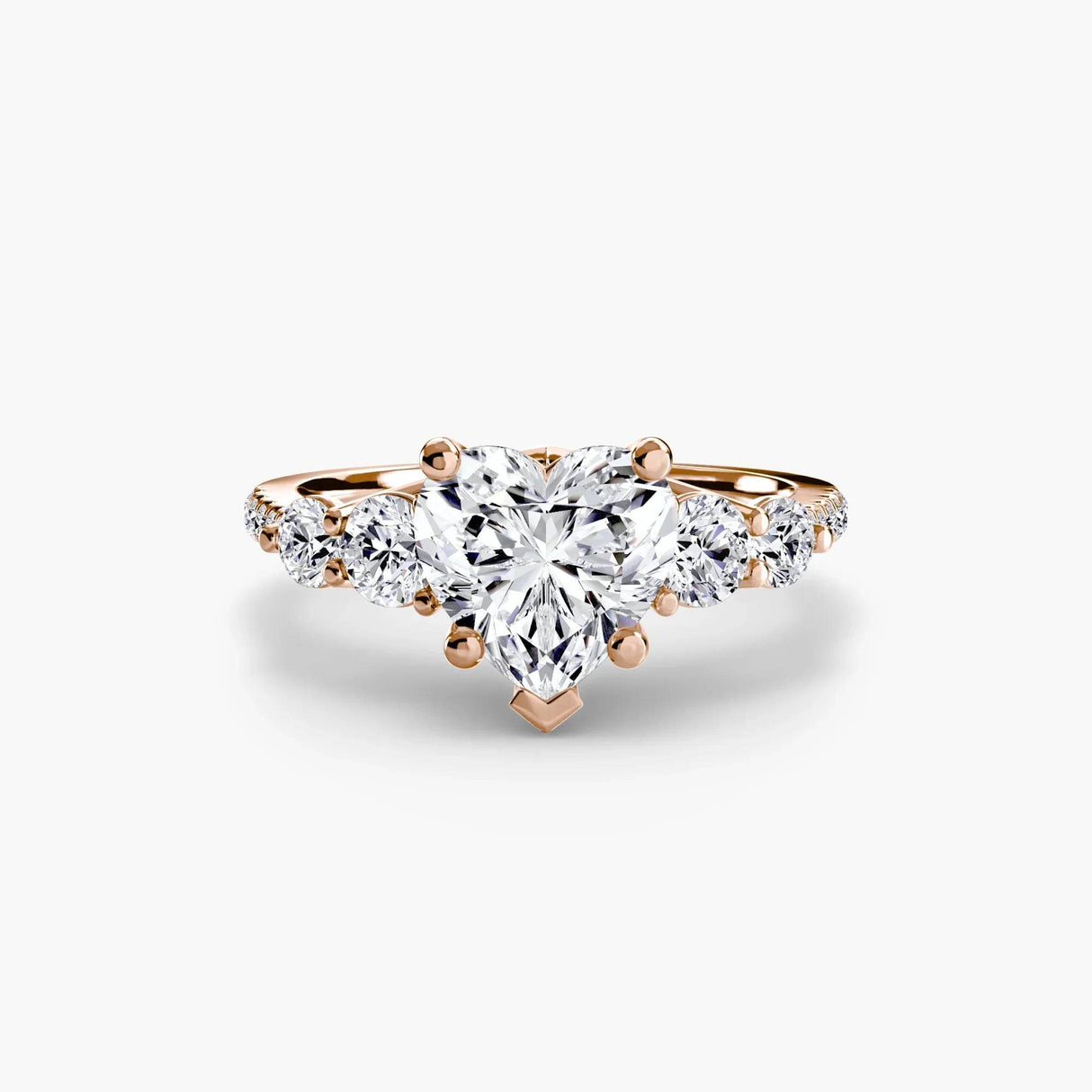 Five Stone Ring with Pavé Band - 4Me1