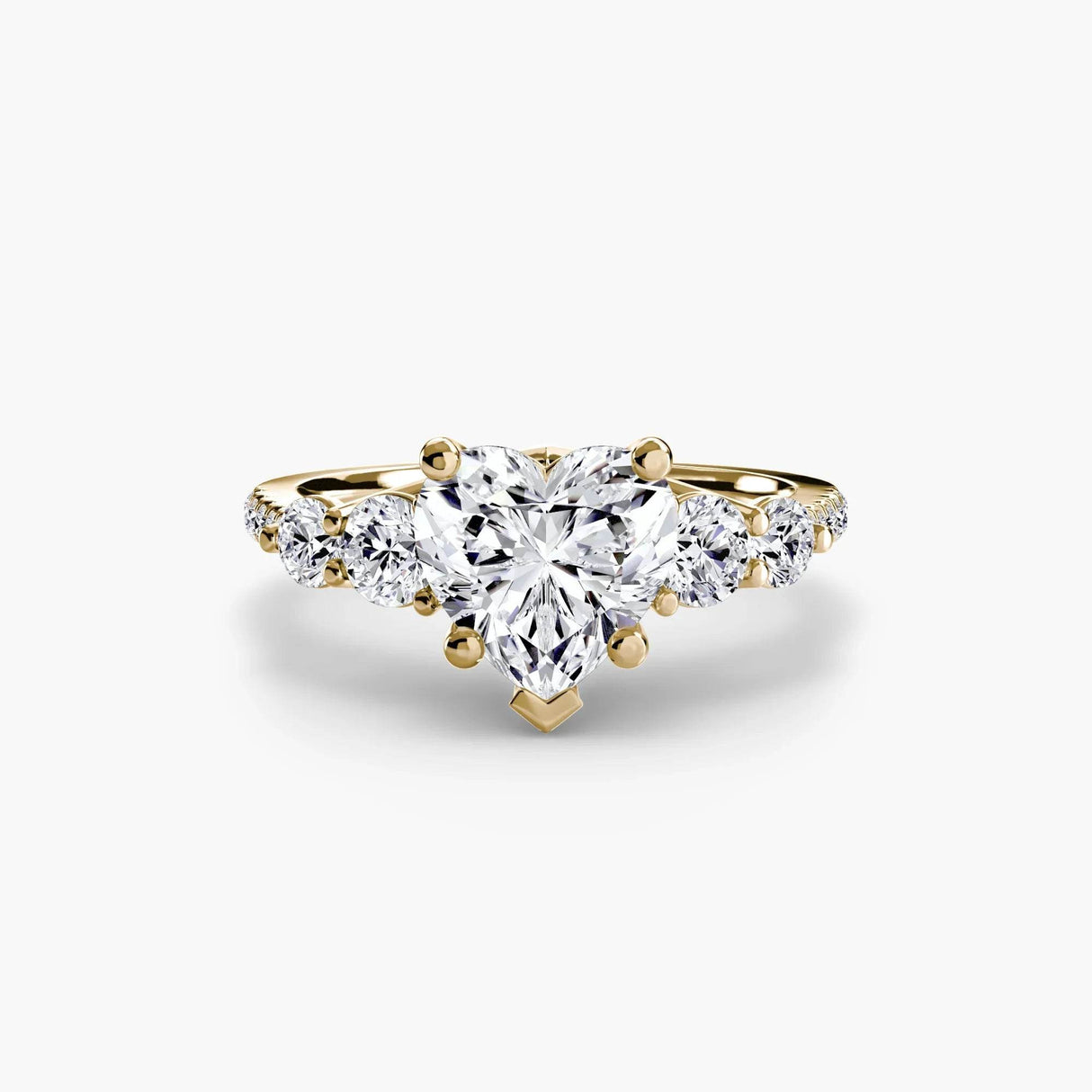 Five Stone Ring with Pavé Band - 4Me1