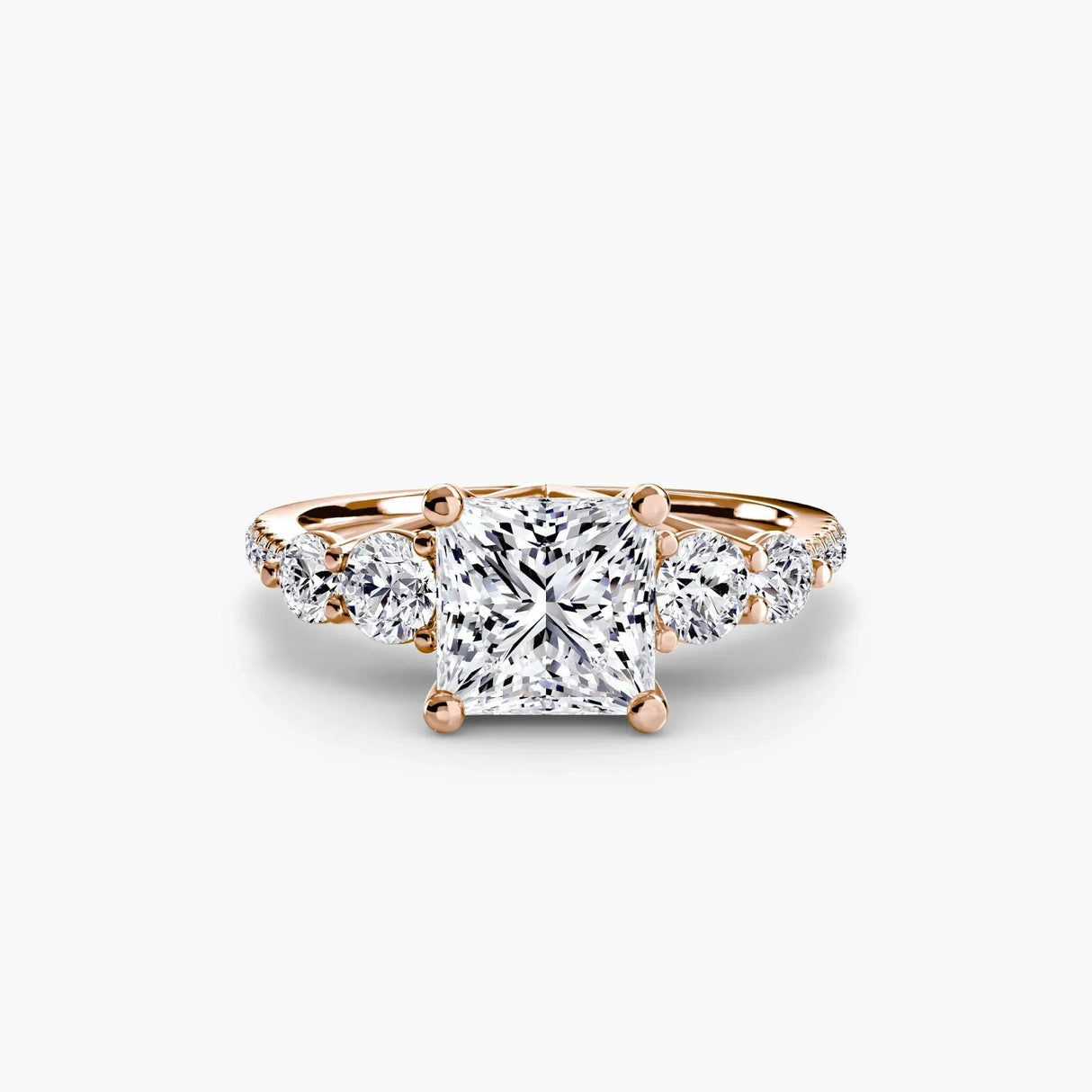 Five Stone Ring with Pavé Band - 4Me1