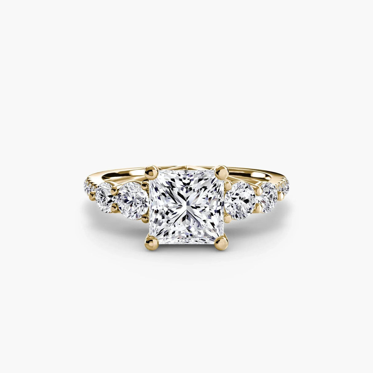 Five Stone Ring with Pavé Band - 4Me1