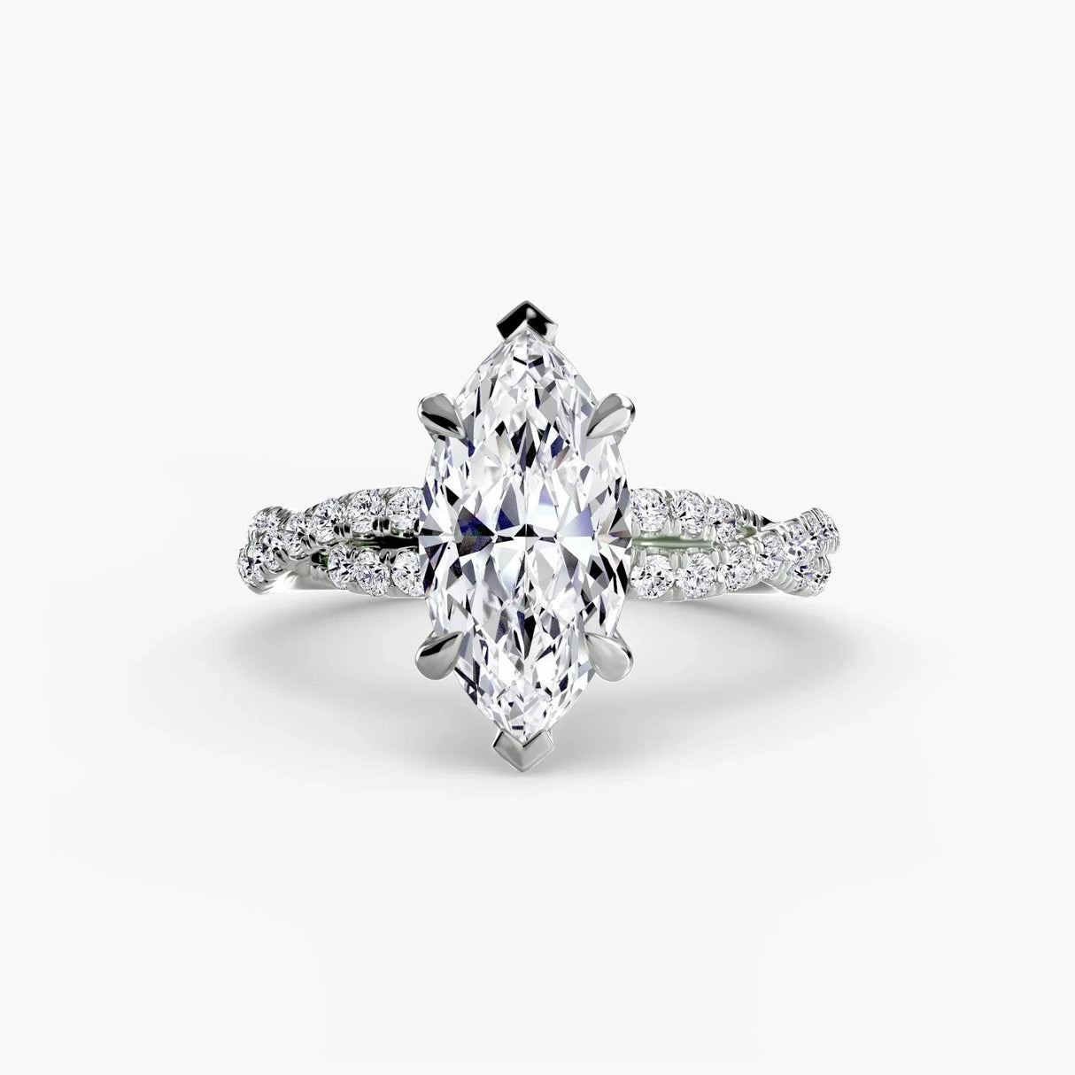 The Twisted Pavé Solitaire - 4Me1