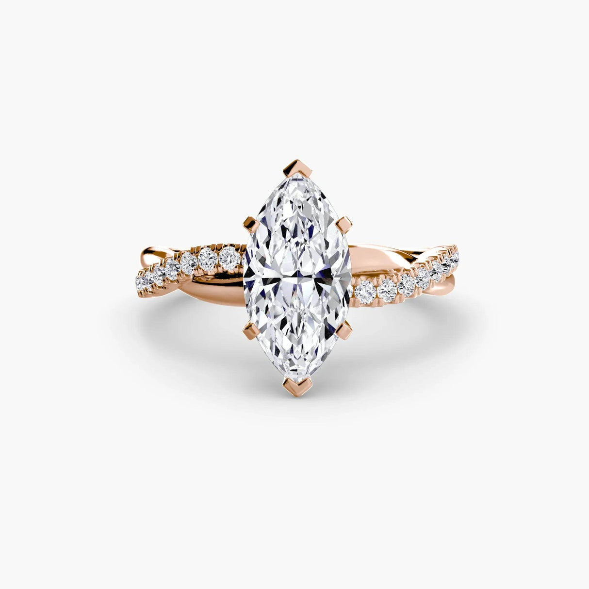 The Emerald Twist Pavé Ring - 4Me1