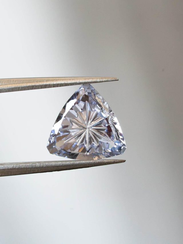 Lunar Silver Crystal – 2.31ct Fantasy Cut Lab Sapphire - 4Me1 