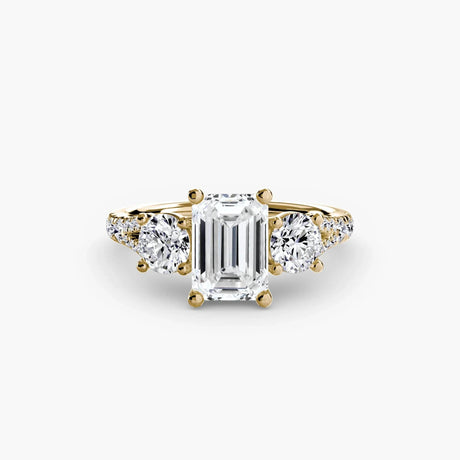 Three-Stone with Pavé Band 3 - 4Me1 