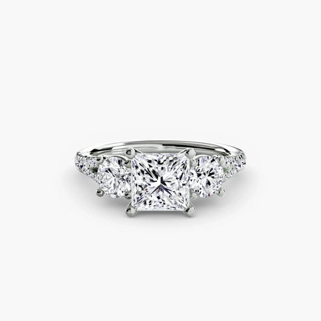 Three-Stone with Pavé Band 3 - 4Me1 