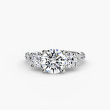 Three-Stone with Pavé Band 3 - 4Me1 