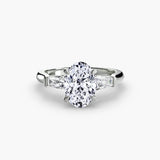 Three-Stone Ring (Baguette Side Stones) - 4Me1 