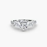 Three-Stone Ring with Pavé Band 4 - 4Me1 