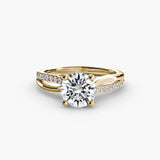The Split Shank Pavé Solitaire - 4Me1 