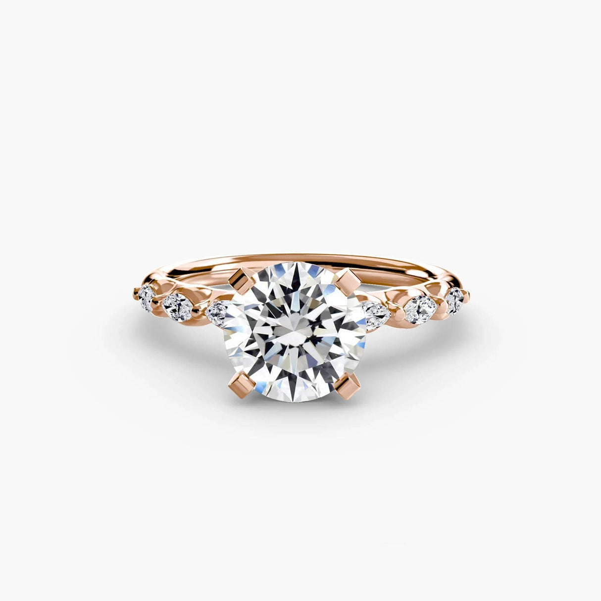 The Floral Accent Solitaire - 4Me1 