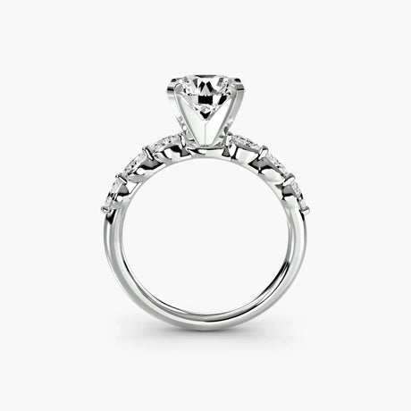 The Floral Accent Solitaire - 4Me1 