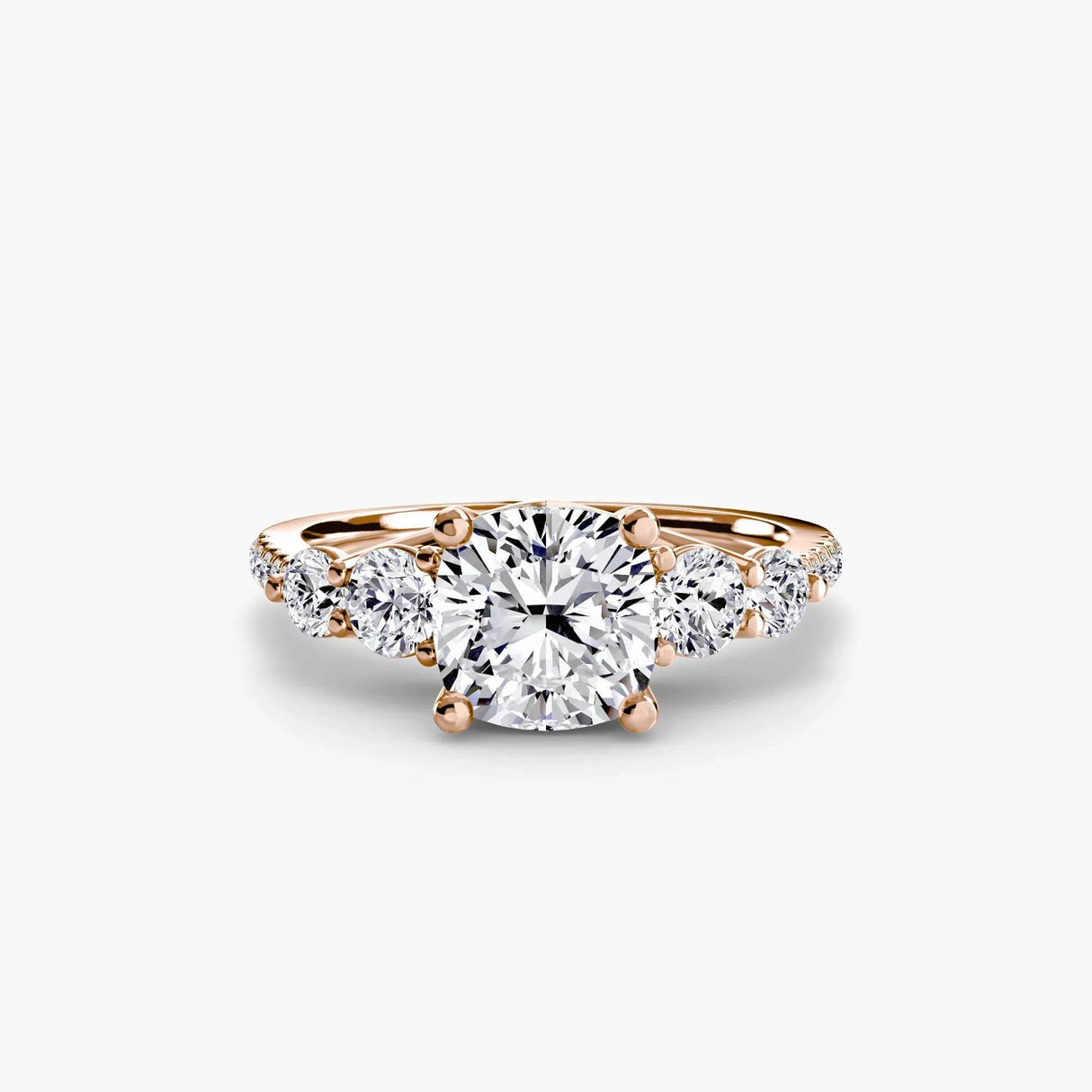 Five Stone Ring with Pavé Band - 4Me1 