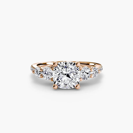 Five Stone Ring with Pavé Band - 4Me1 