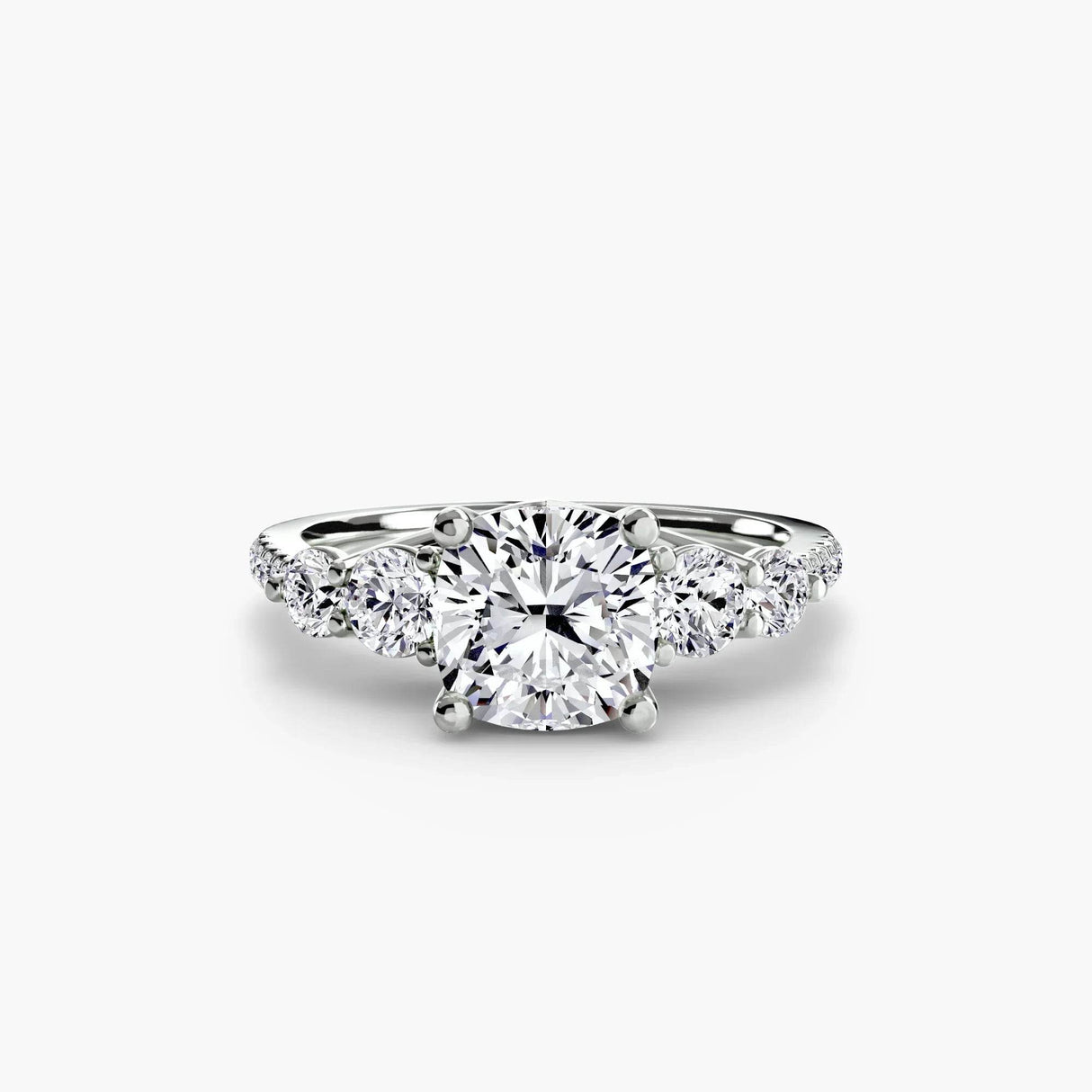Five Stone Ring with Pavé Band - 4Me1 