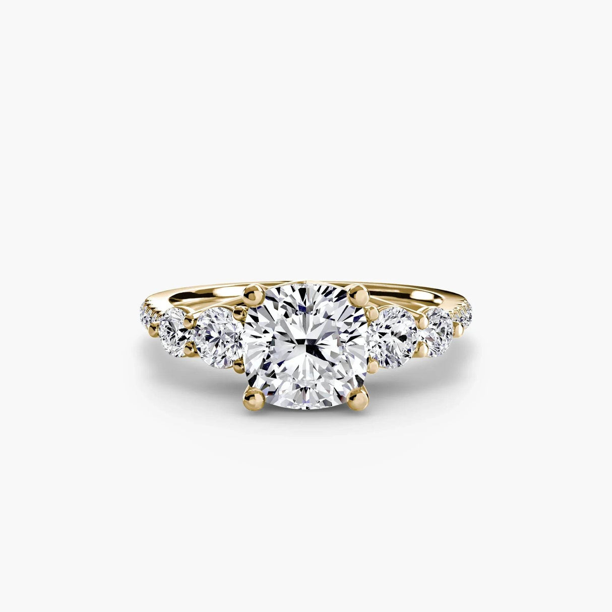 Five Stone Ring with Pavé Band - 4Me1 