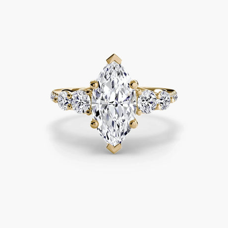 Five Stone Ring with Pavé Band - 4Me1 