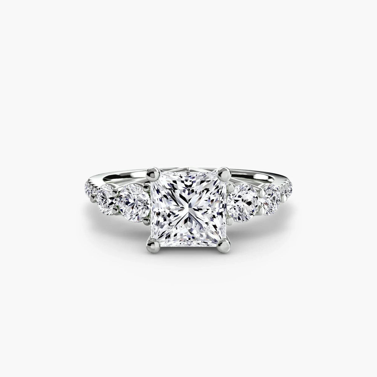 Five Stone Ring with Pavé Band - 4Me1 