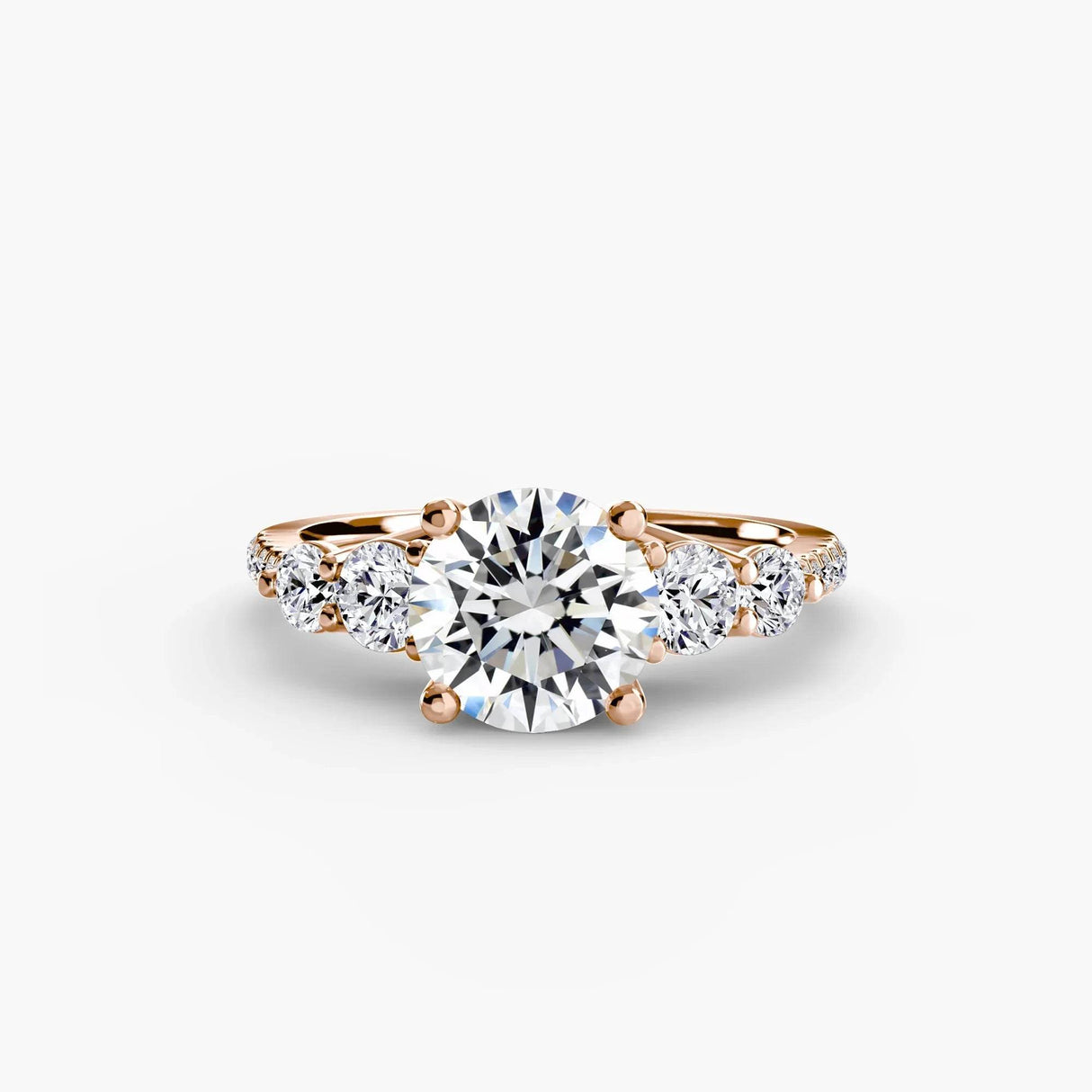 Five Stone Ring with Pavé Band - 4Me1 