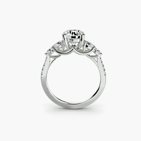 Five Stone Ring with Pavé Band - 4Me1 