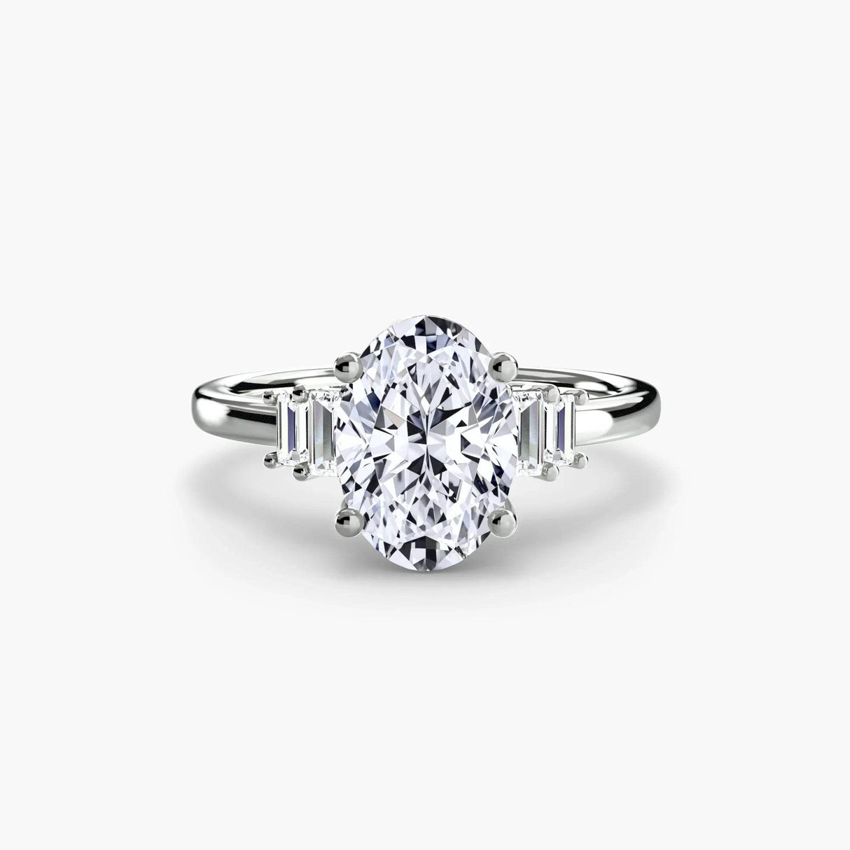 Baguette Accent Solitaire - 4Me1 
