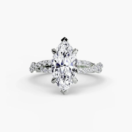 The Twisted Pavé Solitaire - 4Me1 