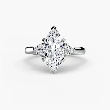 Solitaire with Cluster Shoulders 2 - 4Me1 