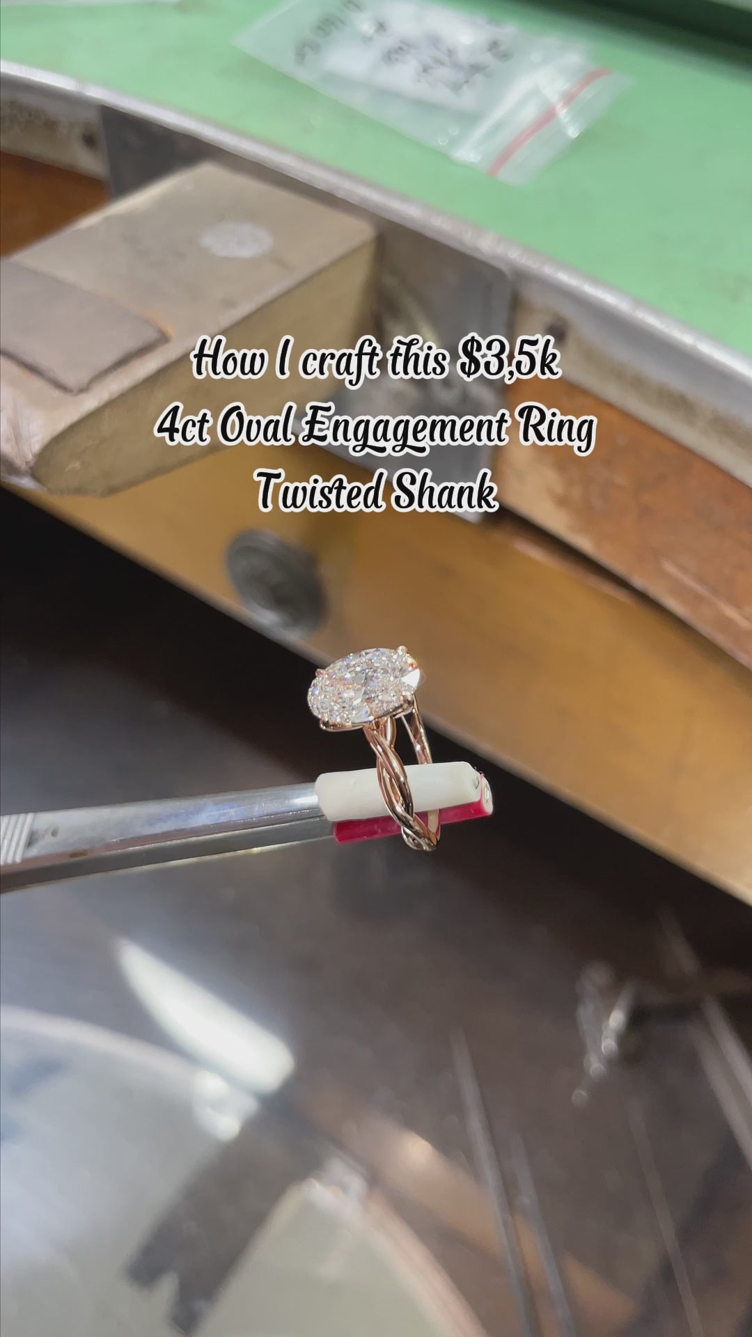 [Tom From TikTok]The Olivia Twist Ring – 4ct Oval Diamond